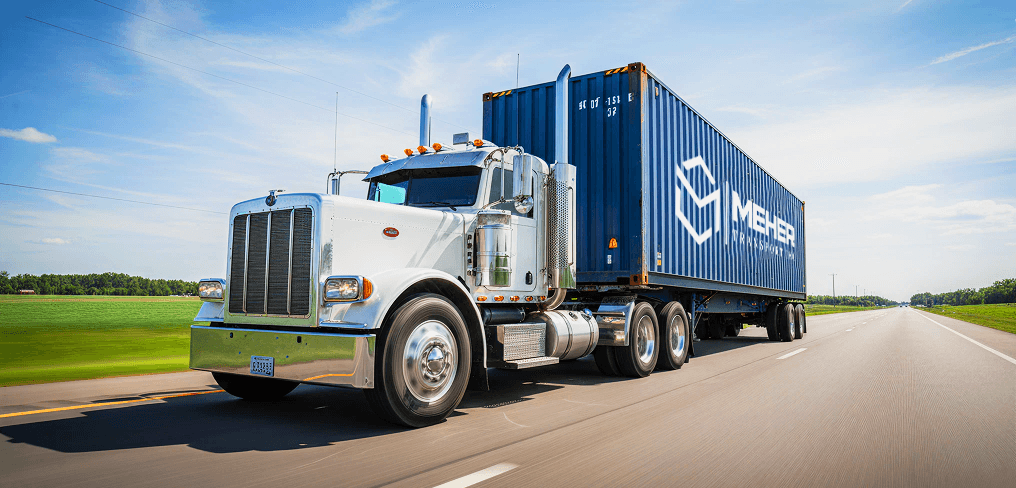 Meher Transport truck on the road